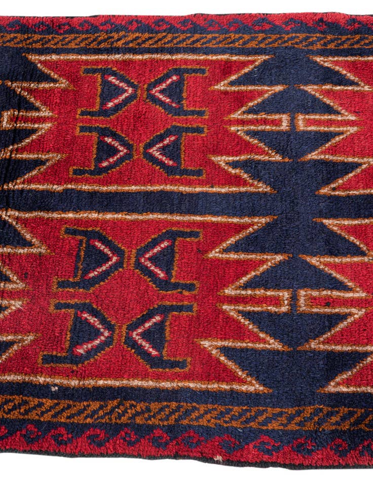 Detail image of  2' 10 x 4' 7  Hand Knotted Balouch Persian Wool Rug