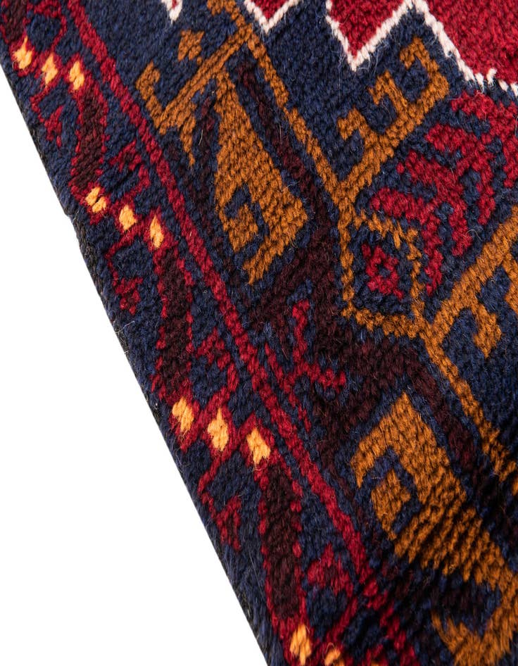 Detail image of  2' 9 x 4' 8  Hand Knotted Balouch Persian Wool Rug