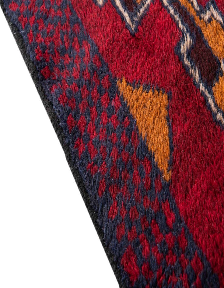 Detail image of  2' 10 x 4' 6  Hand Knotted Balouch Persian Wool Rug