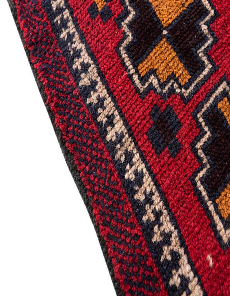 Detail image of  2' 10 x 4' 5  Hand Knotted Balouch Persian Wool Rug