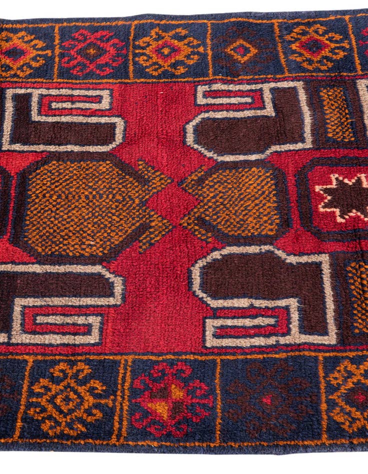 Detail image of  2' 10 x 4' 9  Hand Knotted Balouch Persian Wool Rug