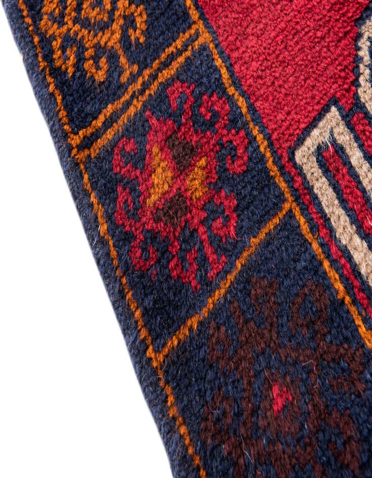 Detail image of  2' 10 x 4' 9  Hand Knotted Balouch Persian Wool Rug