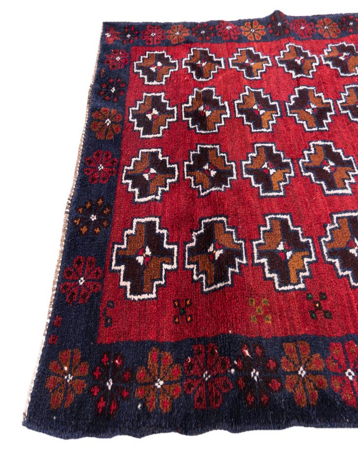 Detail image of  3' x 4' 4  Hand Knotted Balouch Persian Wool Rug