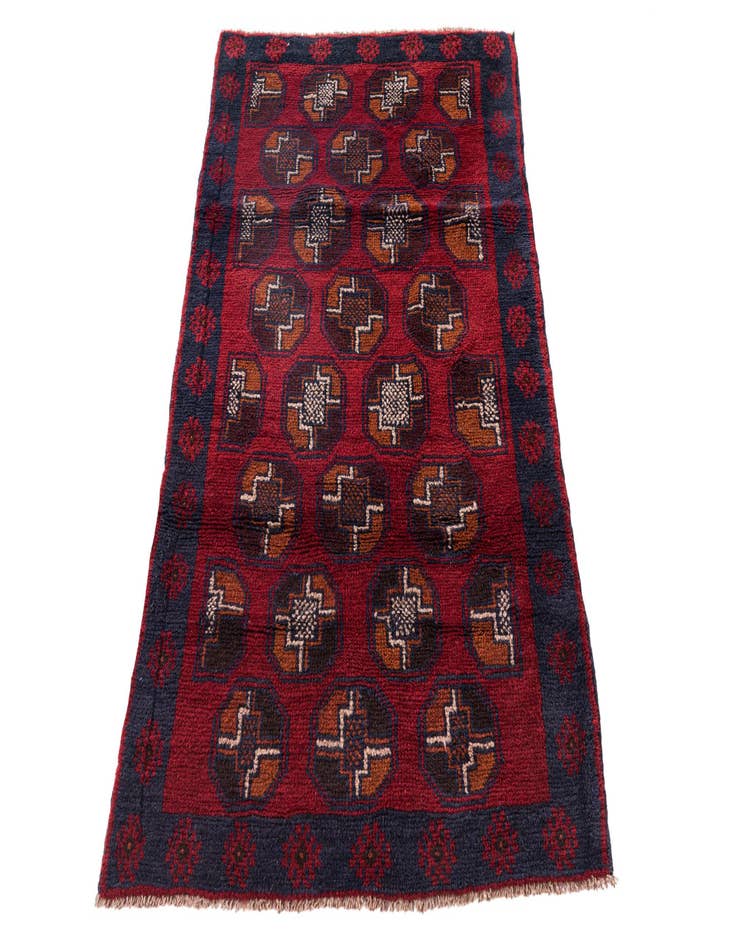 Detail image of  2' 9 x 4' 7  Hand Knotted Balouch Persian Wool Rug