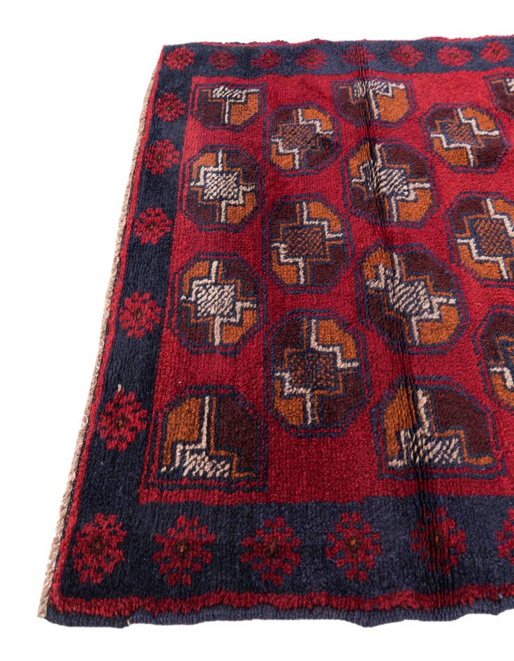 Detail image of  2' 9 x 4' 7  Hand Knotted Balouch Persian Wool Rug