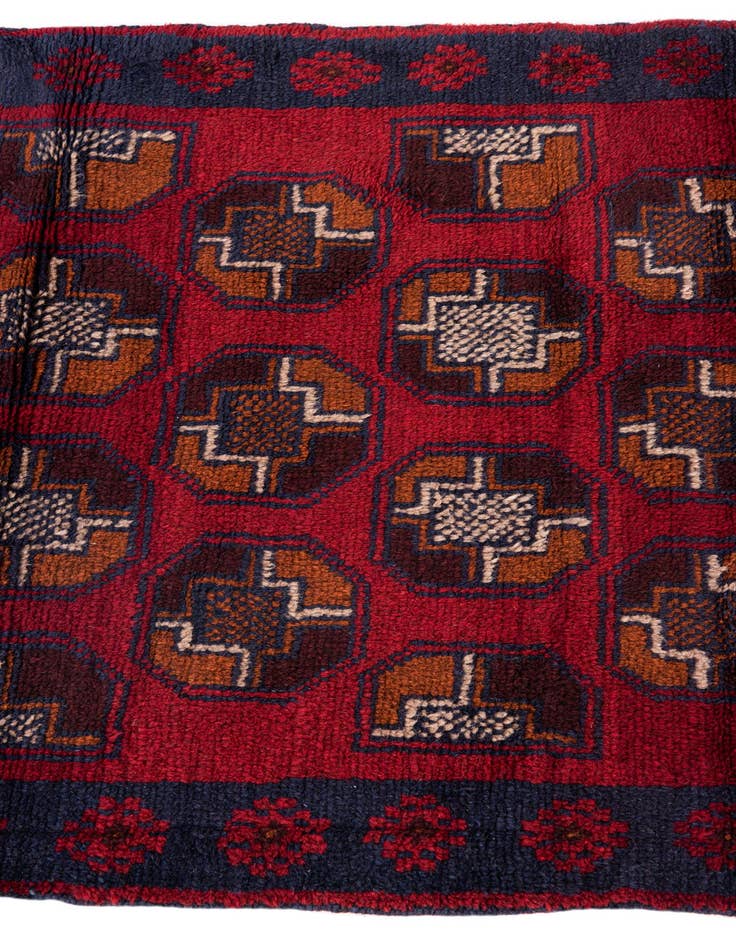 Detail image of  2' 9 x 4' 7  Hand Knotted Balouch Persian Wool Rug