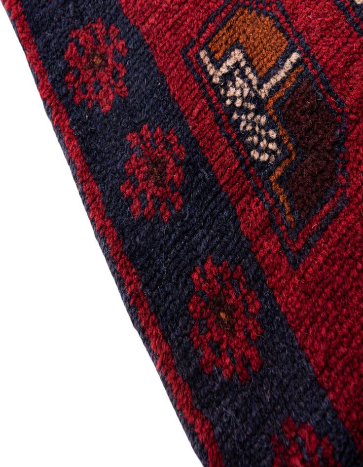 Detail image of  2' 9 x 4' 7  Hand Knotted Balouch Persian Wool Rug