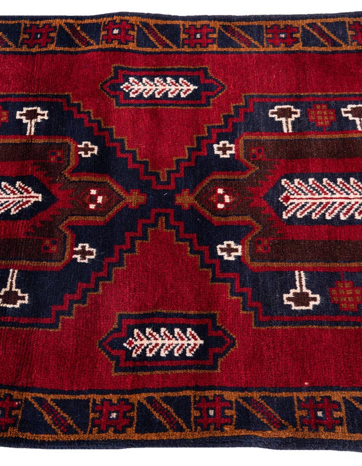 Detail image of  2' 10 x 4' 5  Hand Knotted Balouch Persian Wool Rug
