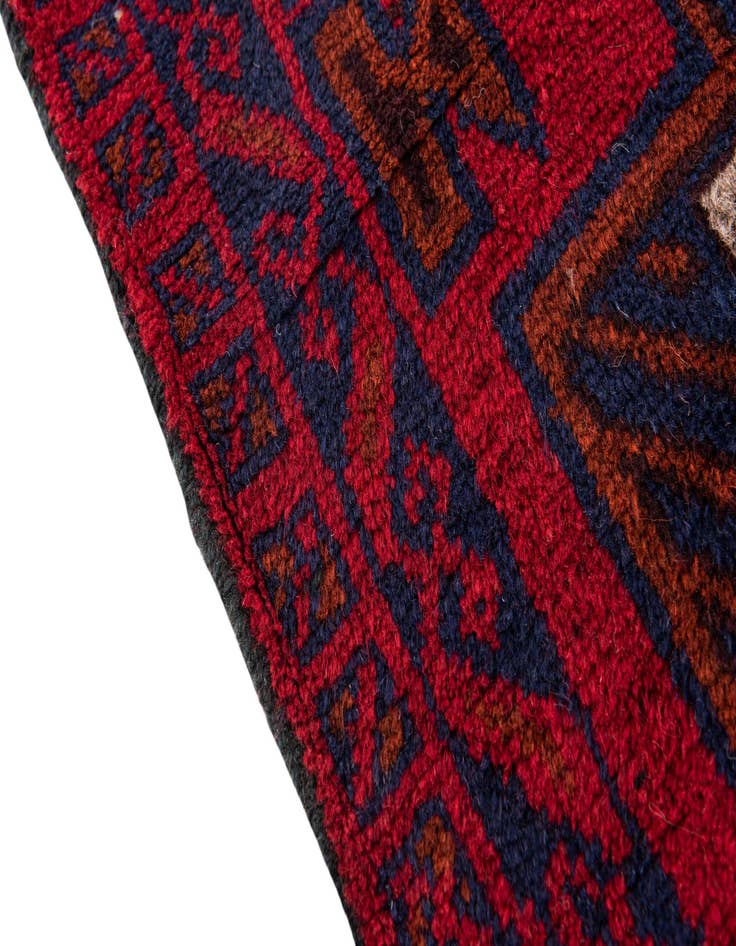 Detail image of  2' 10 x 4' 7  Hand Knotted Balouch Persian Wool Rug