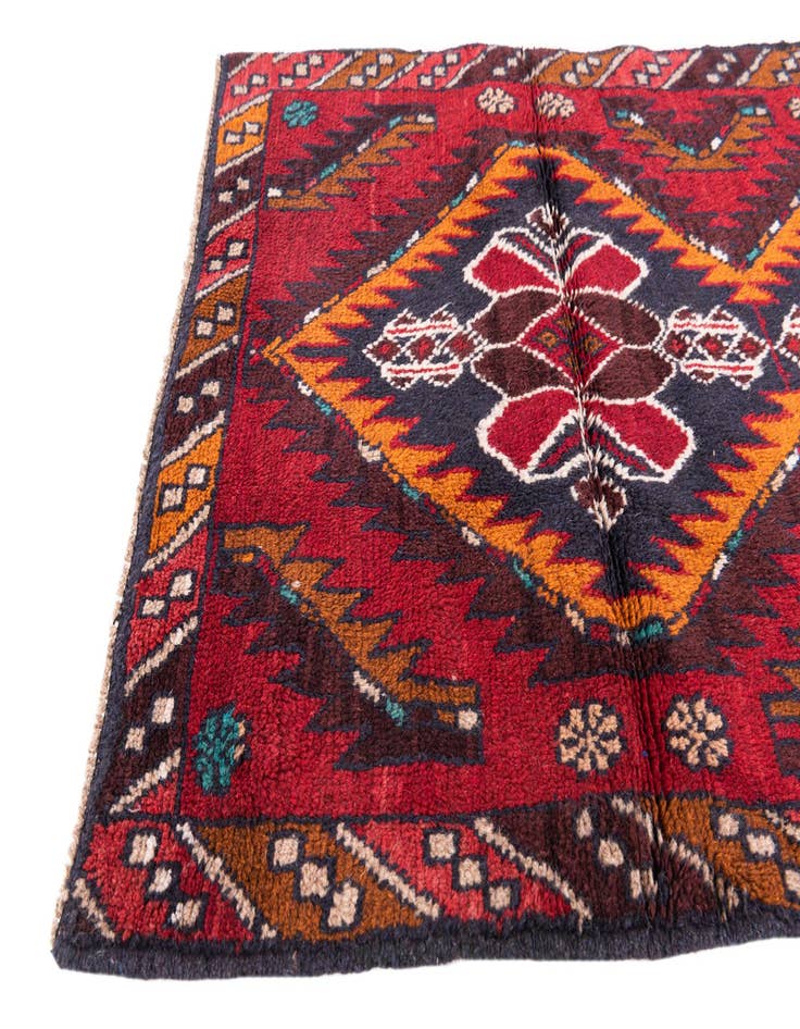 Detail image of  3' x 4' 7  Hand Knotted Balouch Persian Wool Rug