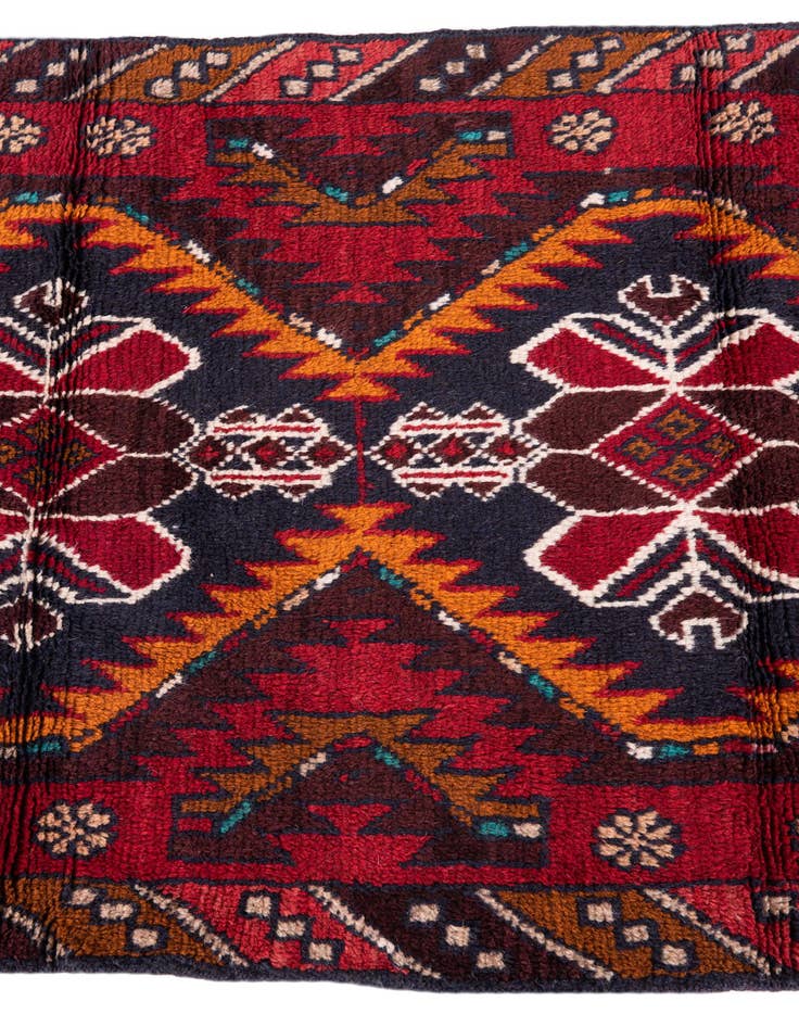 Detail image of  3' x 4' 7  Hand Knotted Balouch Persian Wool Rug