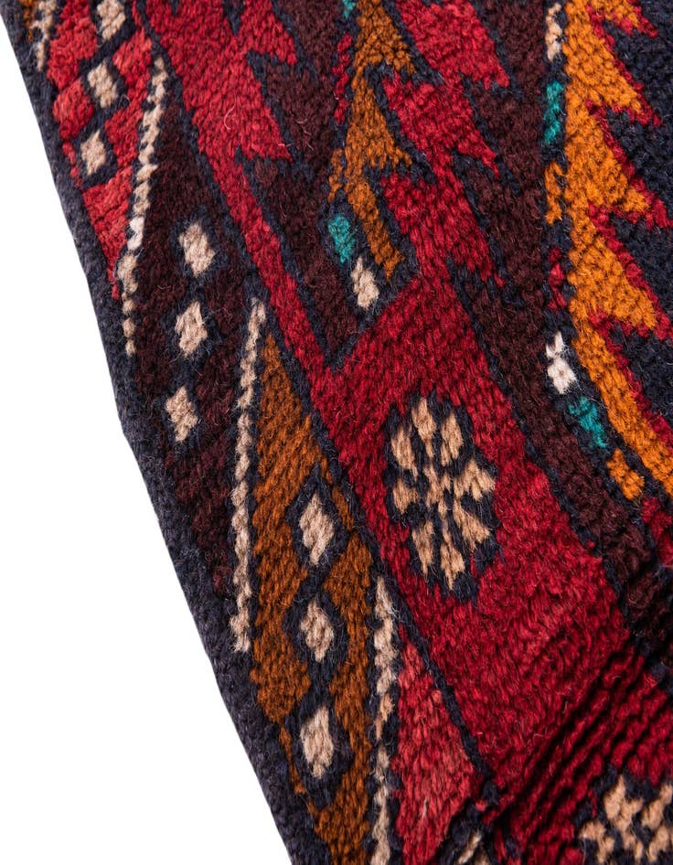 Detail image of  3' x 4' 7  Hand Knotted Balouch Persian Wool Rug