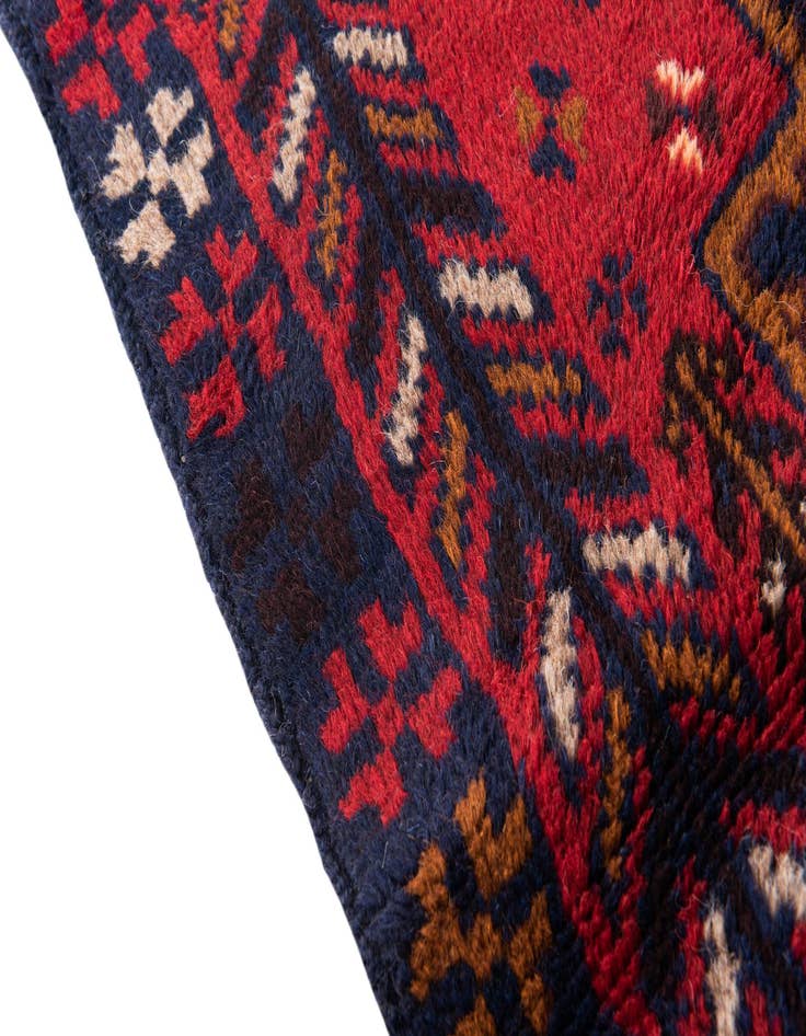 Detail image of  2' 10 x 4' 9  Hand Knotted Balouch Persian Wool Rug