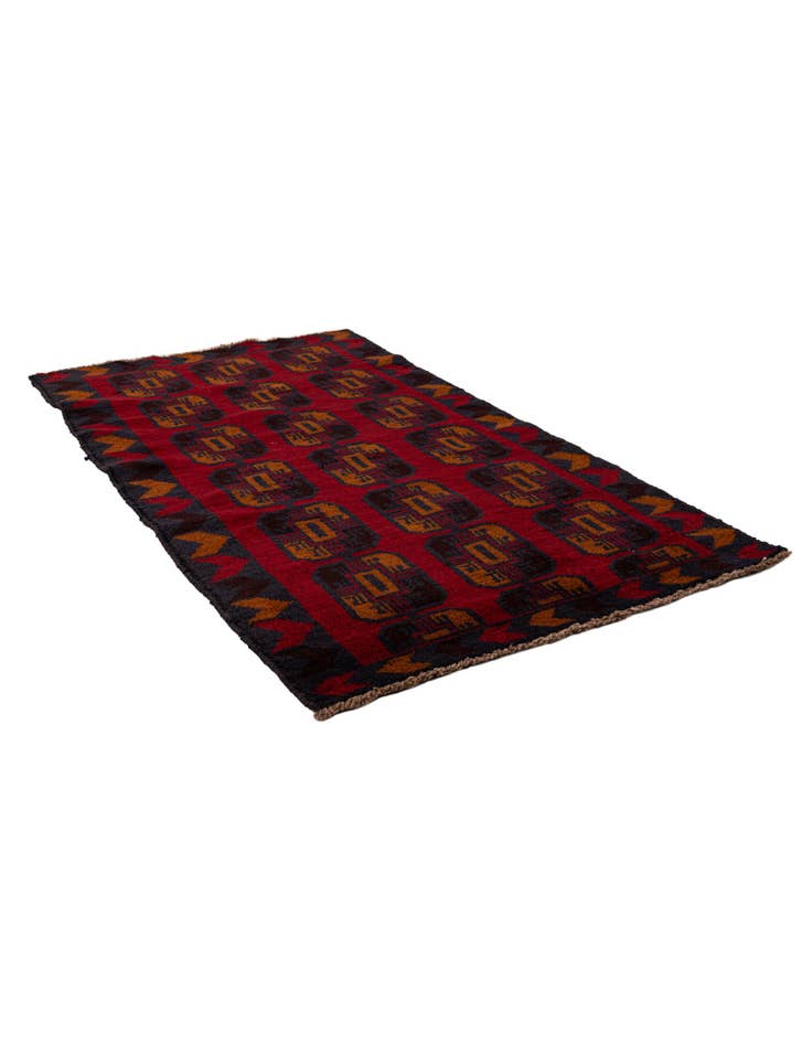 Detail image of  2' 9 x 4' 8  Hand Knotted Balouch Persian Wool Rug