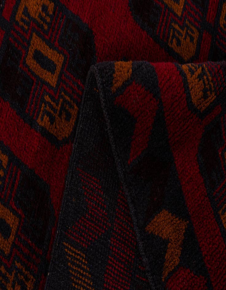 Detail image of  2' 9 x 4' 8  Hand Knotted Balouch Persian Wool Rug