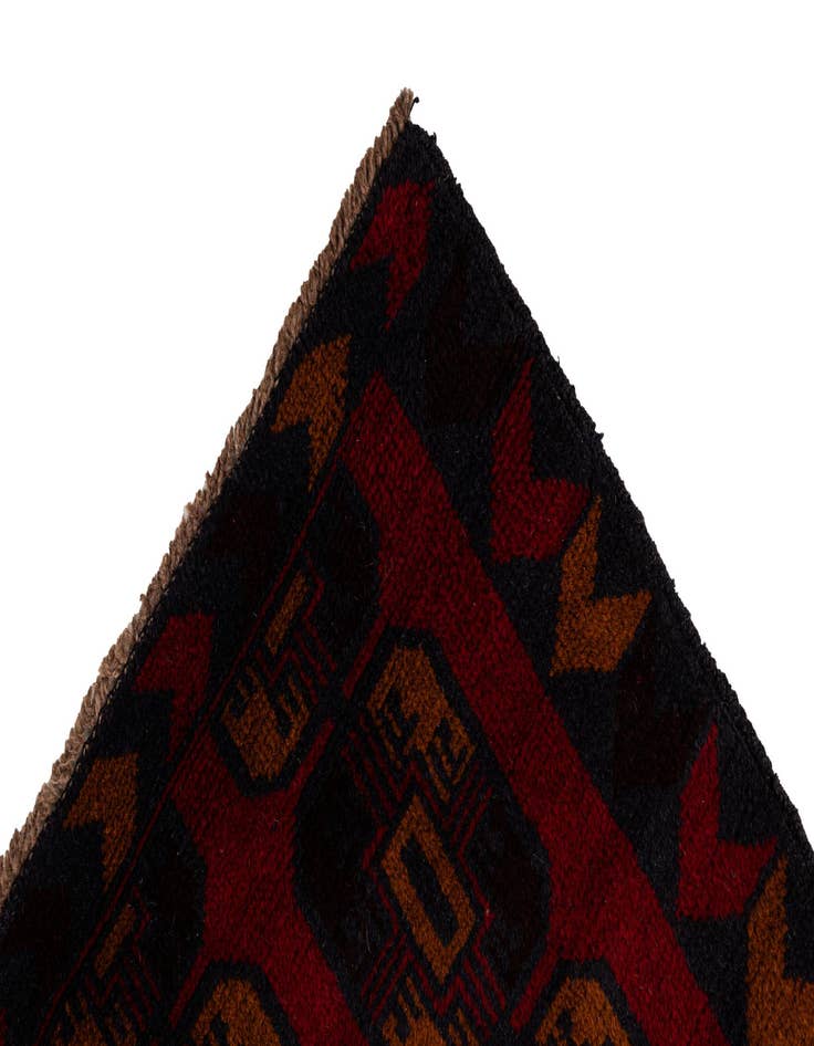 Detail image of  2' 9 x 4' 8  Hand Knotted Balouch Persian Wool Rug