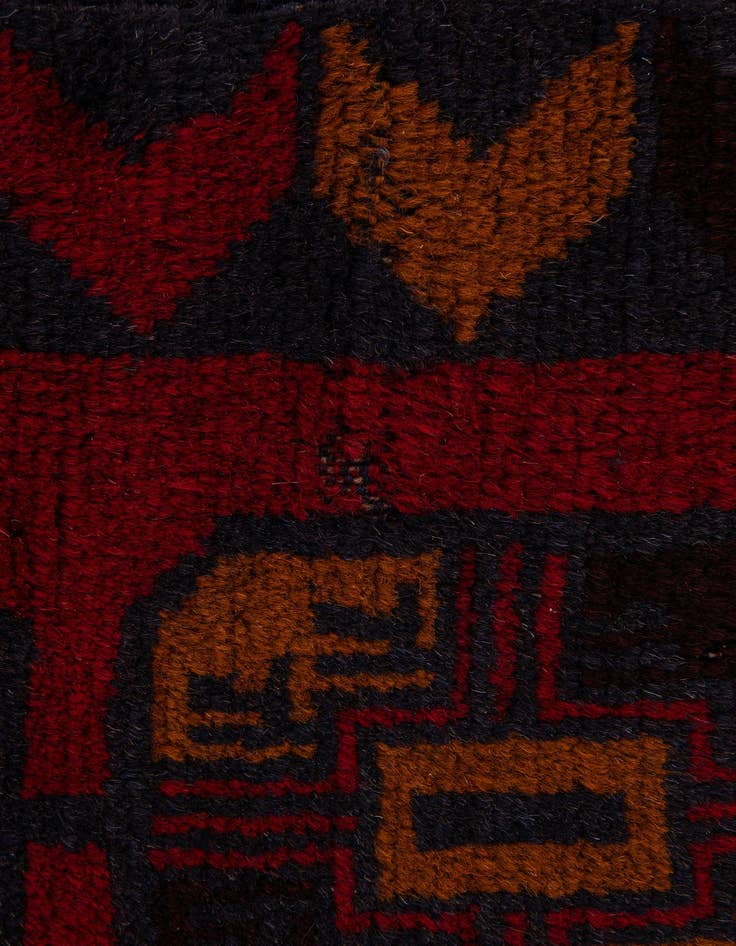 Detail image of  2' 9 x 4' 8  Hand Knotted Balouch Persian Wool Rug