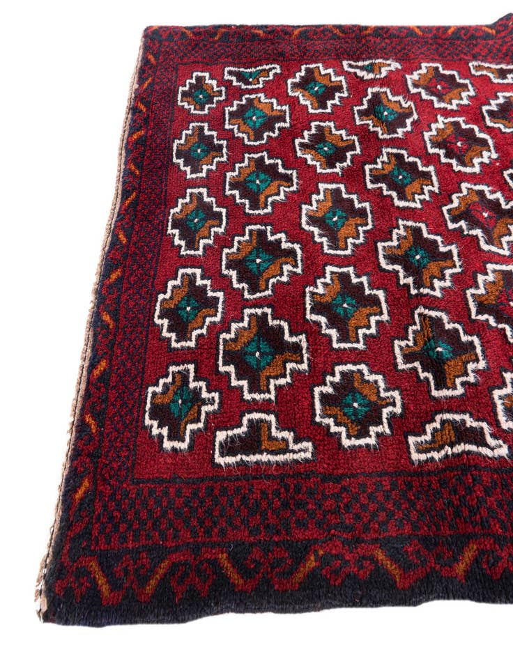 Detail image of  2' 9 x 4' 7  Hand Knotted Balouch Persian Wool Rug