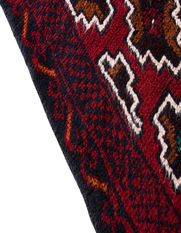 Detail image of  2' 9 x 4' 7  Hand Knotted Balouch Persian Wool Rug