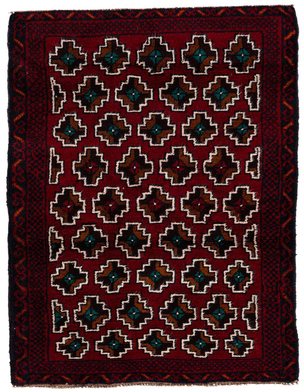 Primary image of  2' 9 x 4' 7  Hand Knotted Balouch Persian Wool Rug