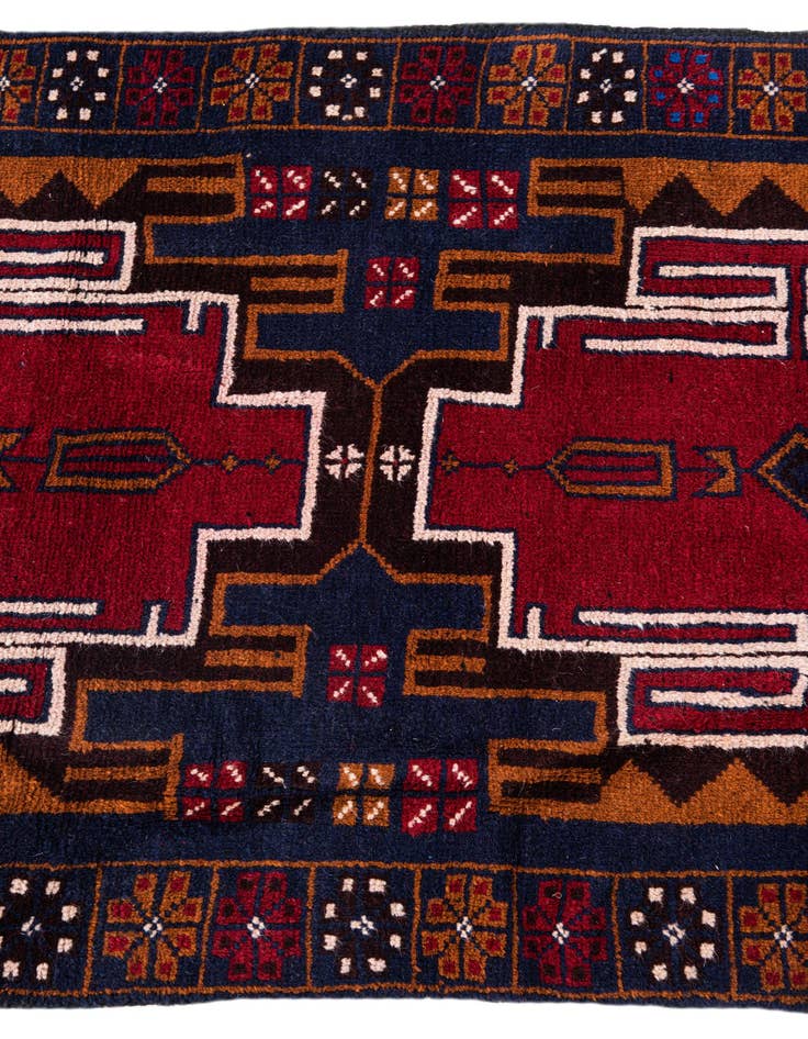 Detail image of  2' 11 x 4' 6  Hand Knotted Balouch Persian Wool Rug
