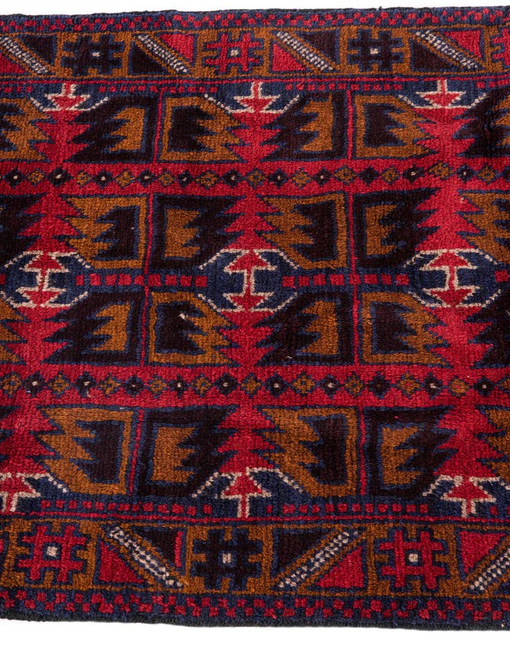 Detail image of  3' x 4' 6  Hand Knotted Balouch Persian Wool Rug