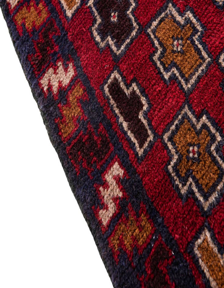 Detail image of  2' 10 x 4' 5  Hand Knotted Balouch Persian Wool Rug