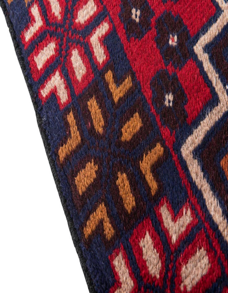 Detail image of  2' 10 x 4' 9  Hand Knotted Balouch Persian Wool Rug