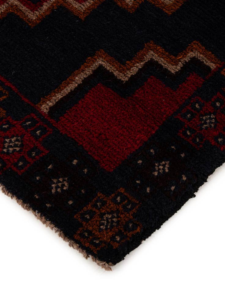 Detail image of  2' 10 x 4' 9  Hand Knotted Balouch Persian Wool Rug