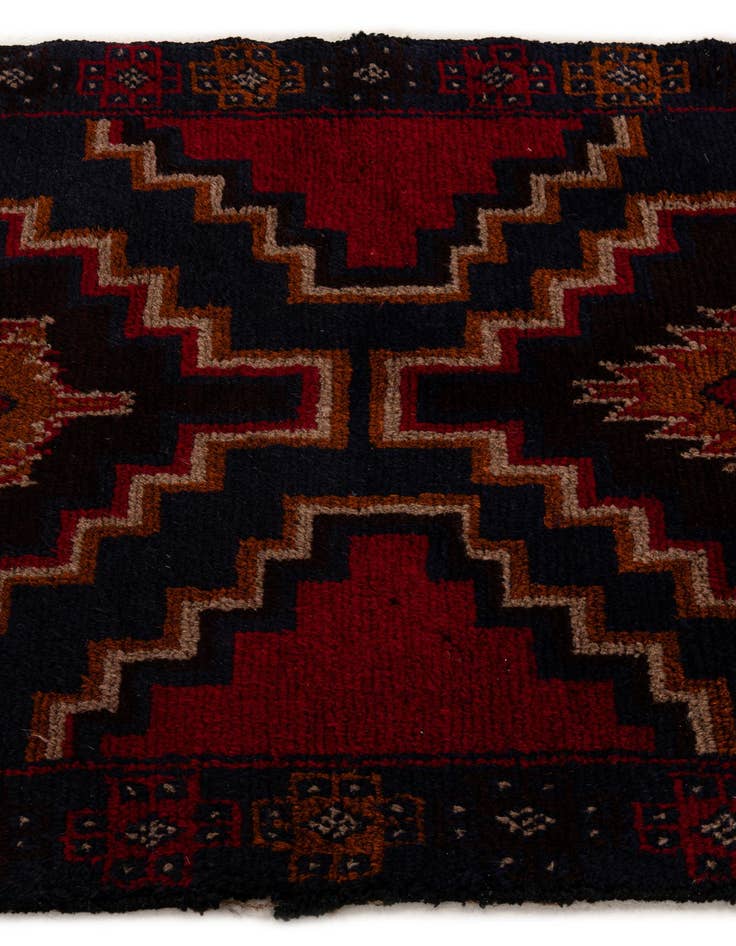 Detail image of  2' 10 x 4' 9  Hand Knotted Balouch Persian Wool Rug