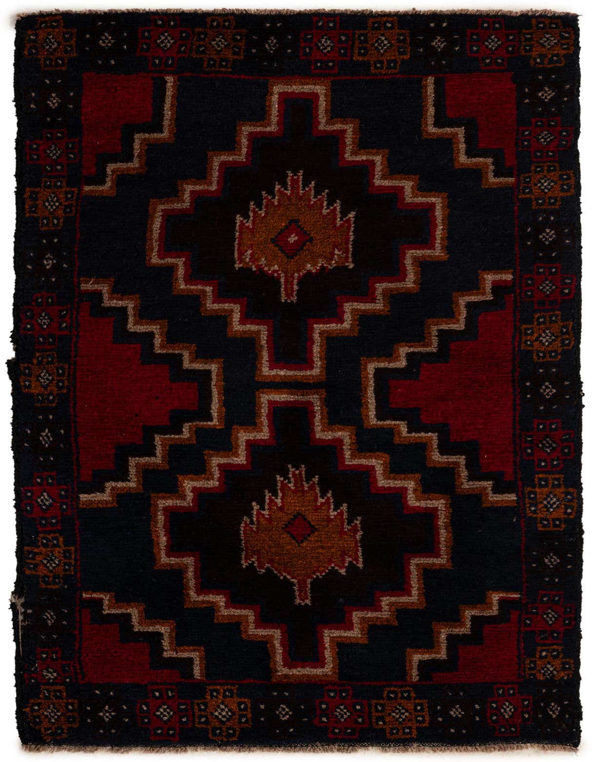 Primary image  2' 10 x 4' 9  Hand Knotted Balouch Persian Wool Rug