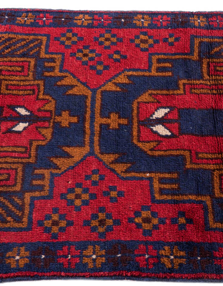 Detail image of  2' 9 x 4' 7  Hand Knotted Balouch Persian Wool Rug
