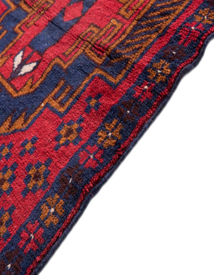 Detail image of  2' 9 x 4' 7  Hand Knotted Balouch Persian Wool Rug