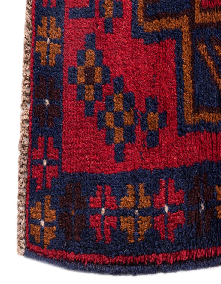 Detail image of  2' 9 x 4' 7  Hand Knotted Balouch Persian Wool Rug
