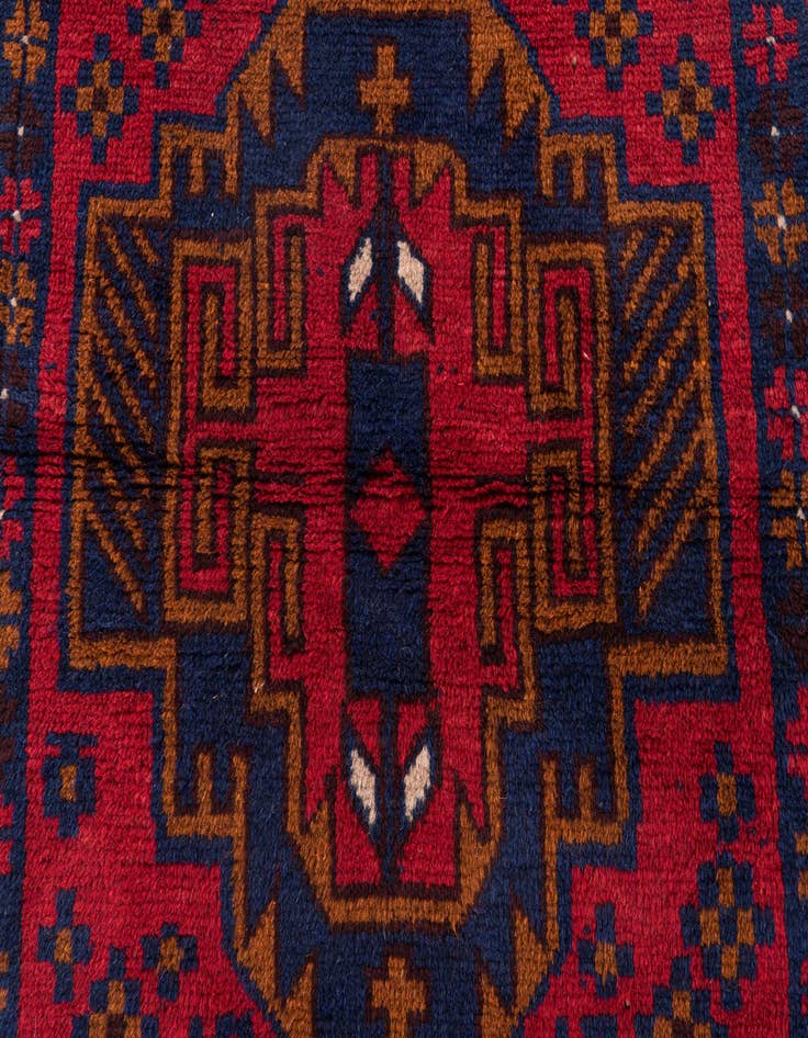 Detail image of  2' 9 x 4' 7  Hand Knotted Balouch Persian Wool Rug