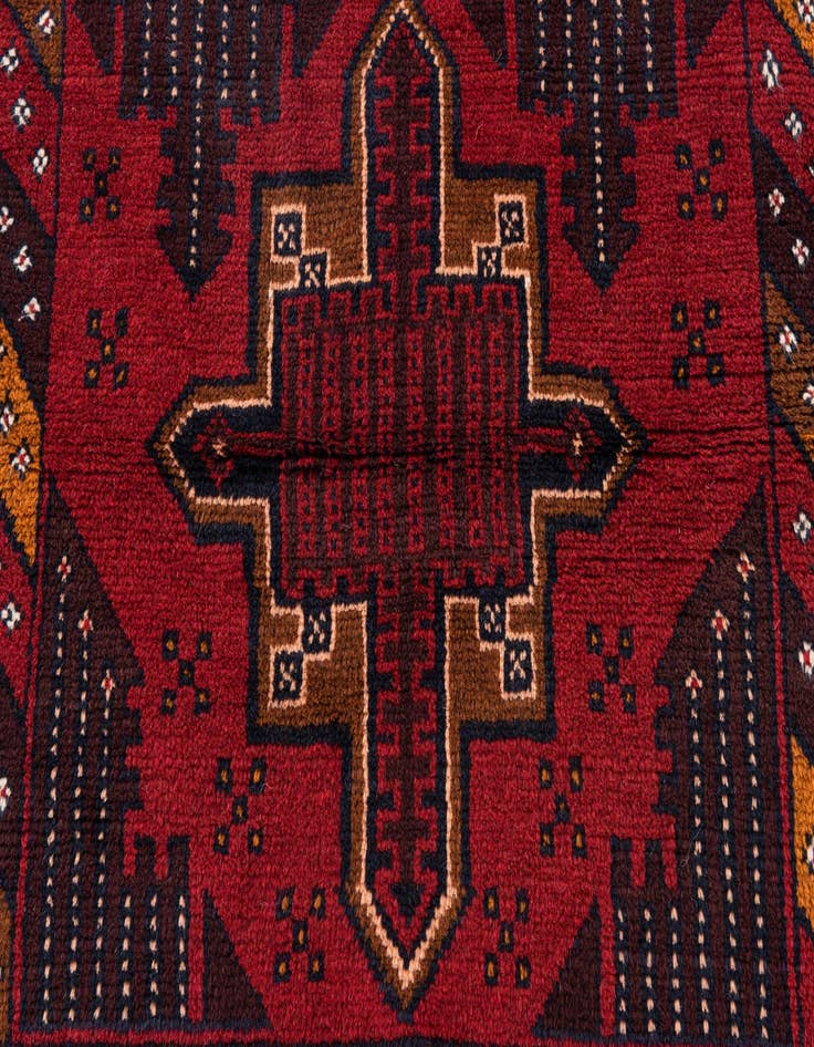 Detail image of  2' 9 x 4' 10  Hand Knotted Balouch Persian Wool Rug