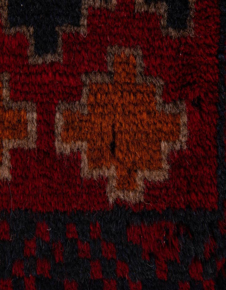 Detail image of  2' 10 x 4' 7  Hand Knotted Balouch Persian Wool Rug