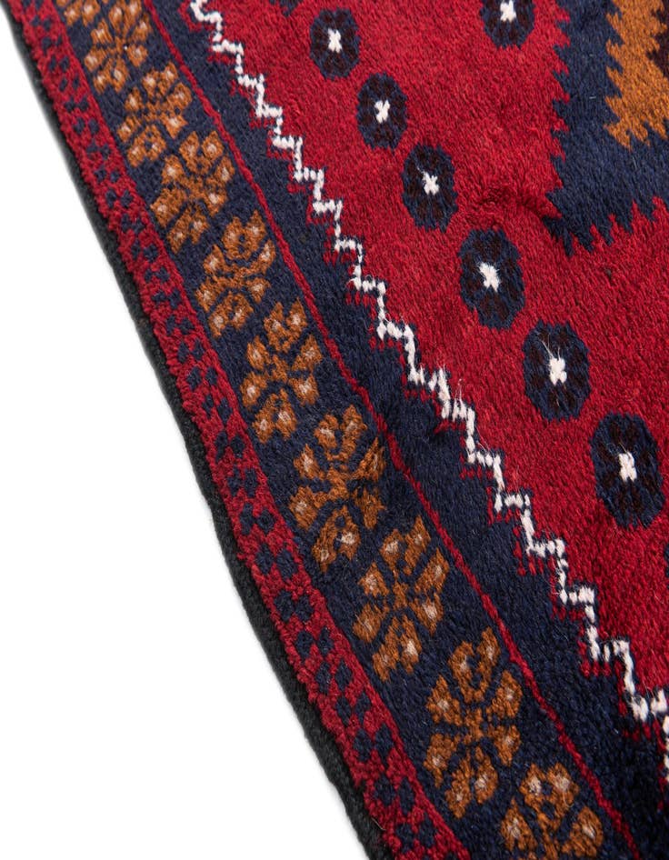 Detail image of  2' 10 x 4' 9  Hand Knotted Balouch Persian Wool Rug