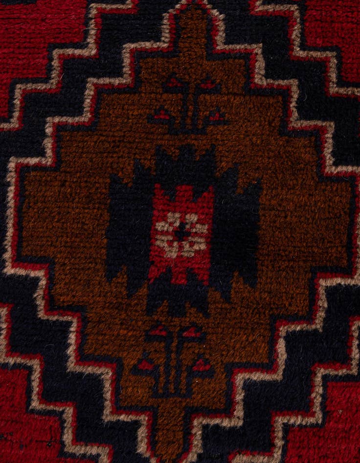 Detail image of  2' 10 x 4' 7  Hand Knotted Balouch Persian Wool Rug