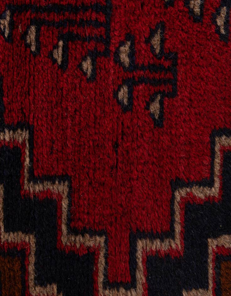 Detail image of  2' 10 x 4' 7  Hand Knotted Balouch Persian Wool Rug