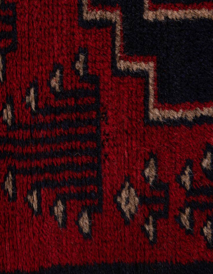 Detail image of  2' 10 x 4' 7  Hand Knotted Balouch Persian Wool Rug
