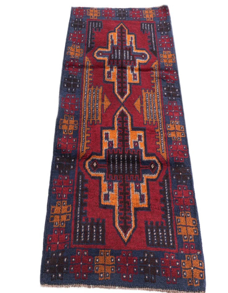 Detail image of  3' x 4' 6  Hand Knotted Balouch Persian Wool Rug