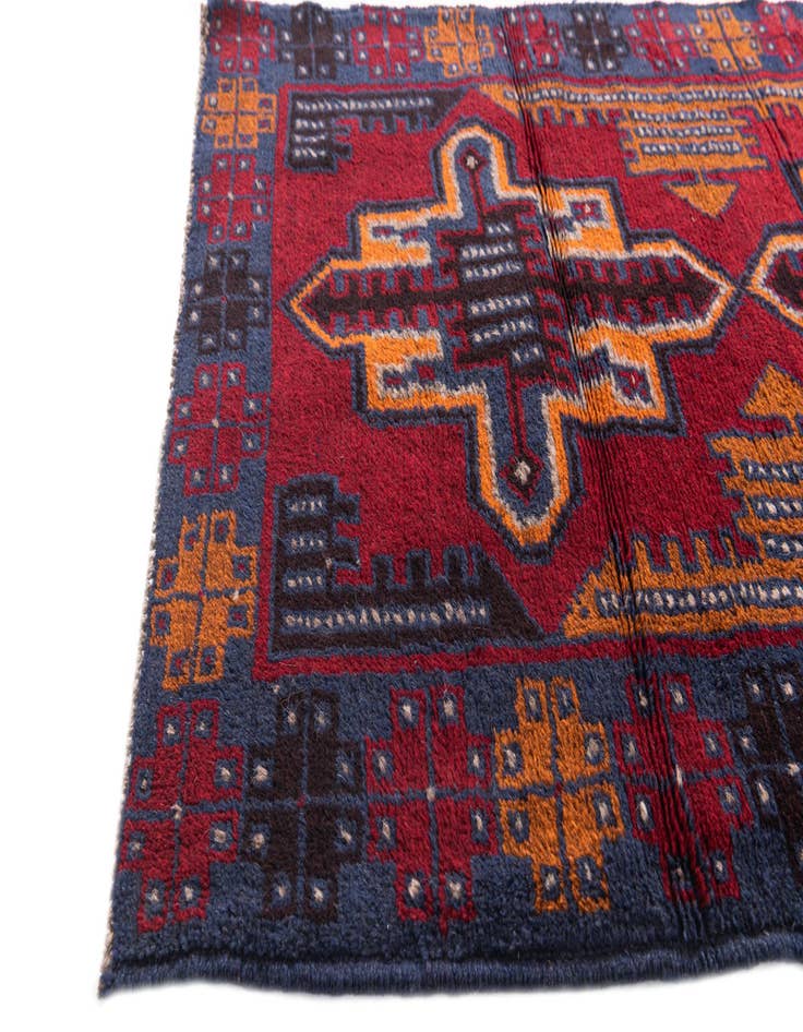 Detail image of  3' x 4' 6  Hand Knotted Balouch Persian Wool Rug