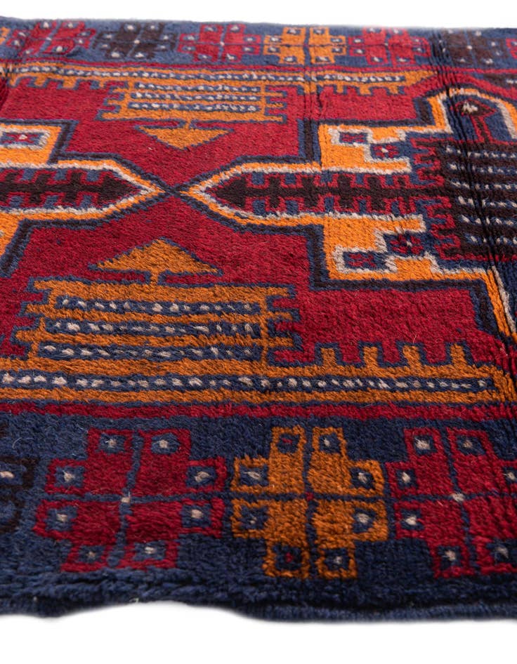 Detail image of  3' x 4' 6  Hand Knotted Balouch Persian Wool Rug