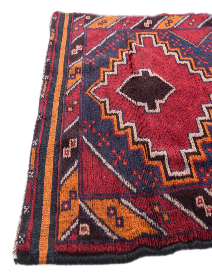 Detail image of  2' 10 x 4' 8  Hand Knotted Balouch Persian Wool Rug