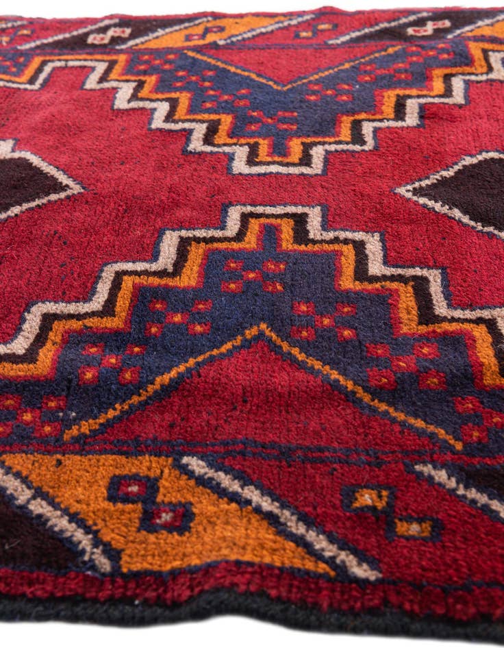 Detail image of  2' 10 x 4' 8  Hand Knotted Balouch Persian Wool Rug