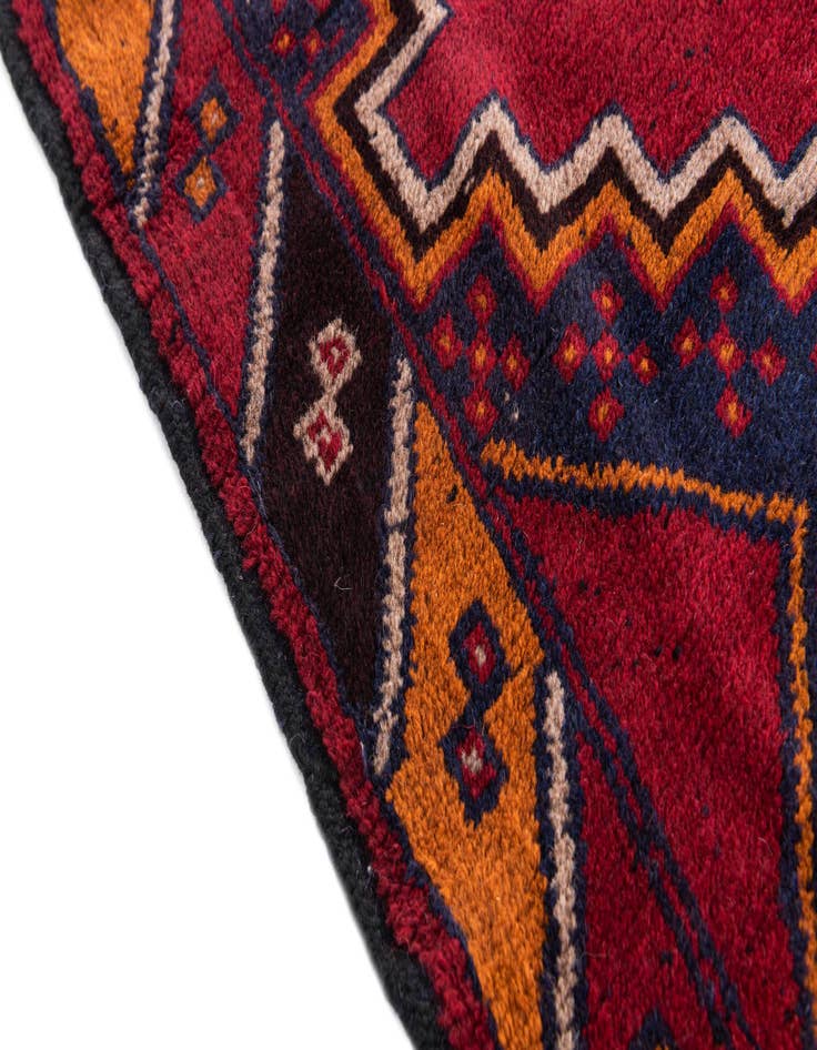 Detail image of  2' 10 x 4' 8  Hand Knotted Balouch Persian Wool Rug