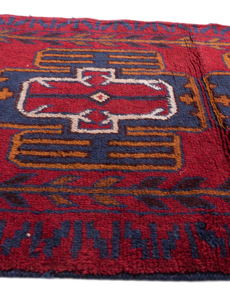 Detail image of  2' 10 x 4' 8  Hand Knotted Balouch Persian Wool Rug