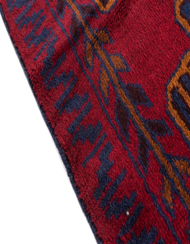 Detail image of  2' 10 x 4' 8  Hand Knotted Balouch Persian Wool Rug