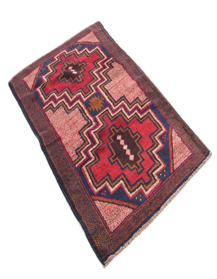 Detail image of  3' x 4' 5  Hand Knotted Balouch Persian Wool Rug